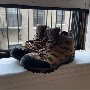 Merrell Hiking Boots Size 13 Tan Brown